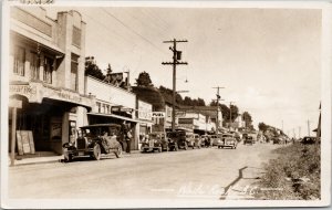 White Rock BC Street Scene c1948 White Rock Hilltop Cancel RPPC Postcard E73