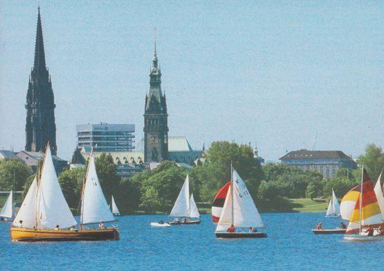 German Flying Junior Class Junoirklasse Sailing Postcard