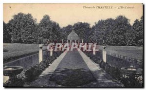 Old Postcard Chateau de Chantilly The Island of Love