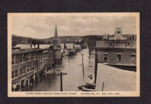 VT Flood Flooding State St MONTPELIER VERM0NT Postcard