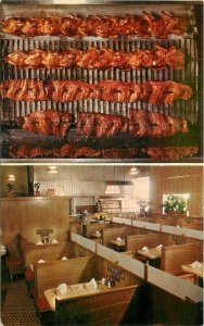 Colorpicture Los Angeles California Original Barbecue Interior 1950s 6195