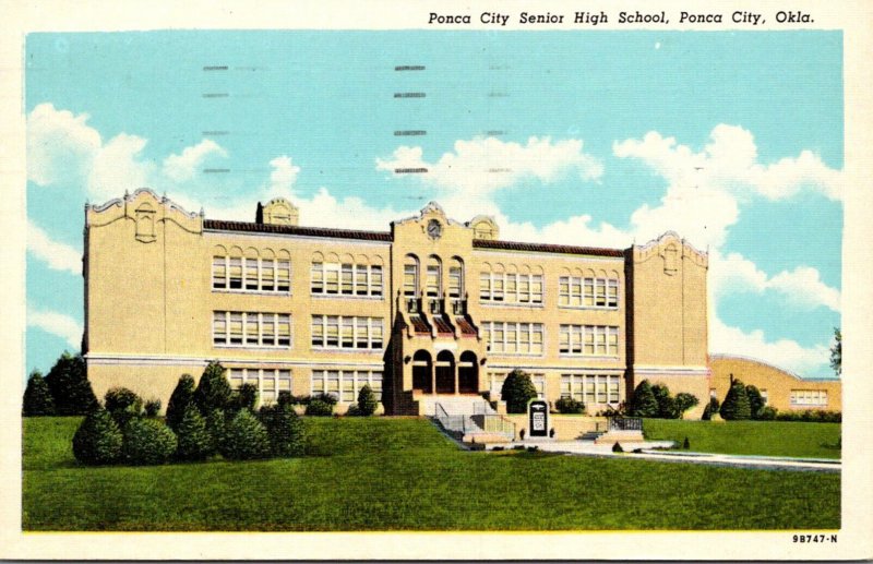 Oklahoma Ponca City High School 1954 Curteich