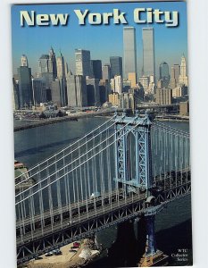 Postcard The World Trade Center and the Manhattan Bridge, New York City, N. Y.