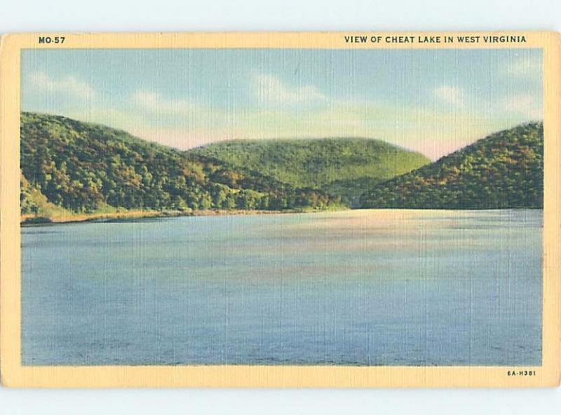 Unused Linen CHEAT LAKE Morgantown West Virginia WV F3558