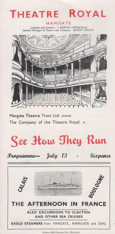 See How They Run Philip King Rare Theatre Royal Margate Kent Programme