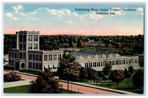 c1910 Publishing Plant Gospel Trumpet Company Anderson Indiana Vintage Postcard