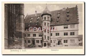 Old Postcard Rothenburg Laub Gymnasium