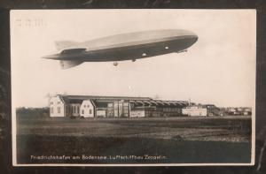 Mint RPPC Postcard Zeppelin LZ 127 TakeOff At Bodensee ZR III