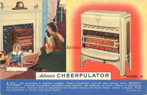 Advertising Linen Postcard, Adams Brothers Manufacturing,Cheerfulator,Pittsburgh