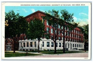 c1932 Engineering Shops Laboratories University Michigan Ann Arbor MI Postcard