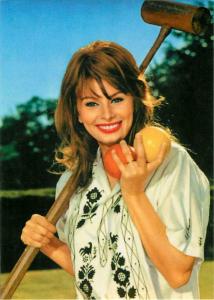 Sophia Loren Actress Playing Croquet Modern Postcard