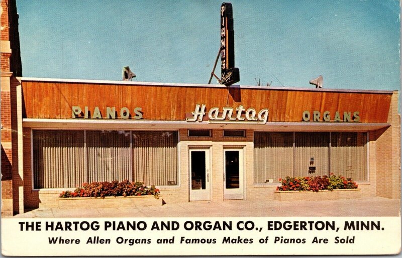 Postcard Hartog Piano and Organ Company in Edgerton, Minnesota~136256 