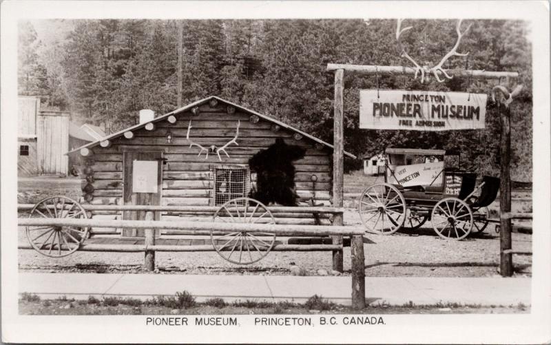 Pioneer Museum Princeton BC Unused Vintage Real Photo Postcard E36