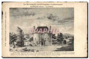 Old Postcard Alencon Chateau