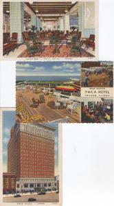 IL   CHICAGO   YMCA HOTEL   3 POSTCARDS postcard