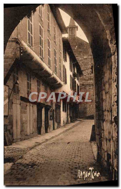 Old Postcard St Jean Pied de Port Street L & # 39Eglise