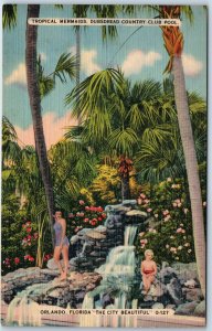 c1940s Orlando, FL Dubsdread Country Club Pool Tropical Mermaids Women Girl A221