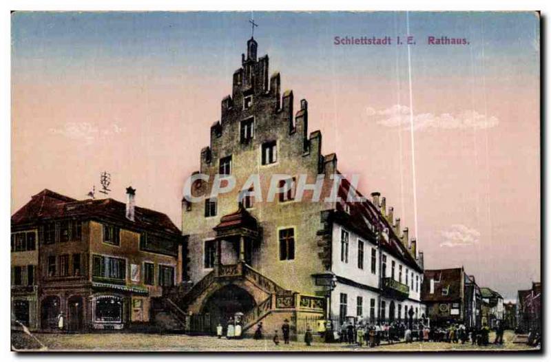 Postcard Old Schlettstadt Selestat Rathaus