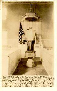 VA - Fairfax. Pohick Episcopal Church, Pulpit.   *RPPC