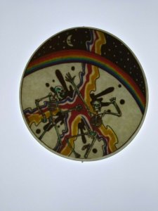 Grateful Dead Sticker Original 1980s Car Window Sticker Skeletons Rainbow Moon