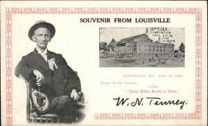 Louisville Kentucky KY WN Tenney Convention Hall 12th TISS c1908 Postcard