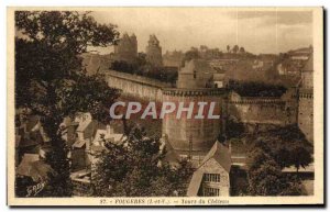 Old Postcard Fougeres Tours Du Chateau