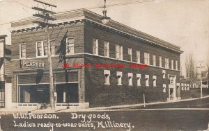 MI, Fremont, Michigan, RPPC, W.W. Pearson's Dry Goods & Millniery, Photo