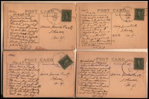 4 pop song postcards: A Man, A Maid, and a Boat, courtship by card