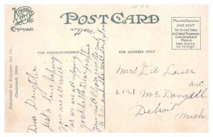 Postcard TOWER SCENE Cincinnati Ohio OH AQ7261