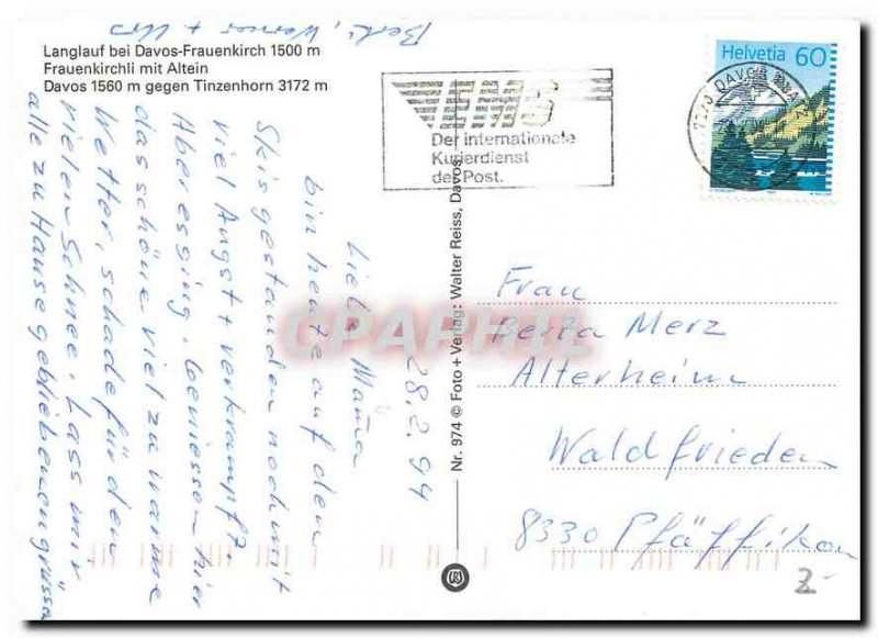 Modern Postcard Davos