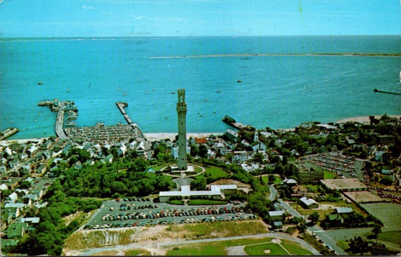 Massachusetts Cape Cod Aerial View Of Provincetown 1973