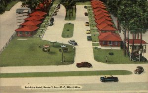 Biloxi MS Bel-Air Motel Linen Postcard