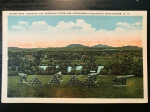 Vintage Postcard 1915-1930 Stark Park Merrimac Rvr Uncanoonuc Mnt Manchester NH