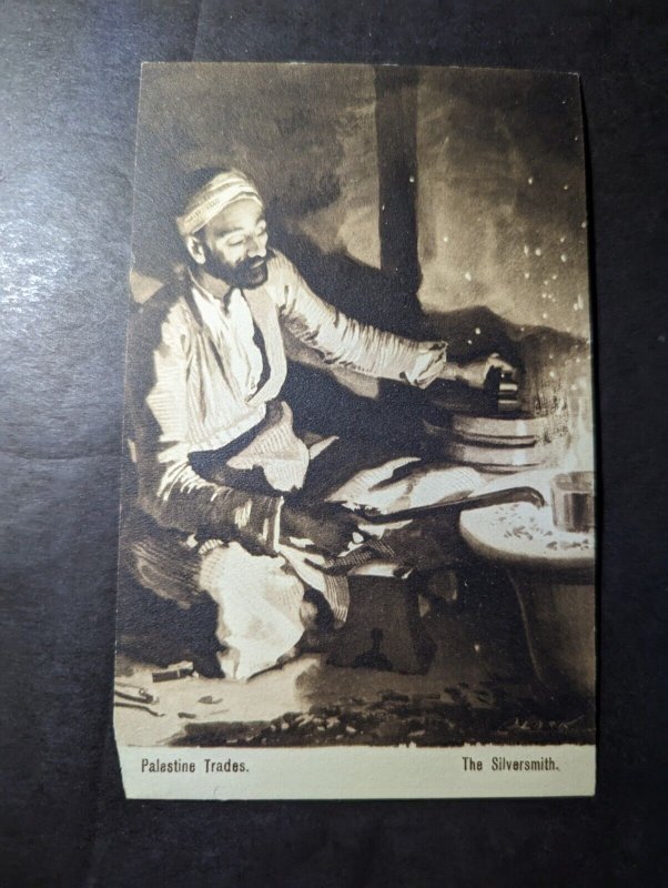 Mint British Palestine Postcard Palestinian Trades The Silversmith