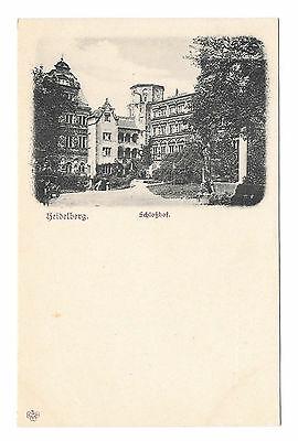 Germany Heidelberg Schlosshof Ruined Castle Vintage L. Klement Postcard