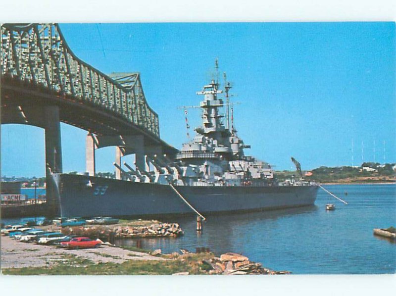 Pre-1980 military USS MASSACHUSETTS NAVY BATTLESHIP BOAT Fall River MA AF4036