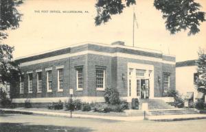 Millersburg Pennsylvania birds eye view post office entrance antique pc Z20764