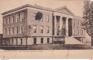 AKRON, Ohio, 1908, Main Building - Buchtel College