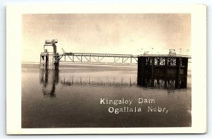 1940s OGALLALA NEBRASKA KINGSLEY DAM REAL PHOTO RPPC POSTCARD P3582