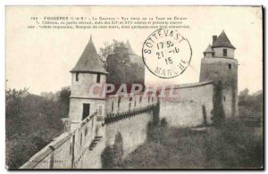 Old Postcard Fougeres Chateau View from the Tower of Coigny