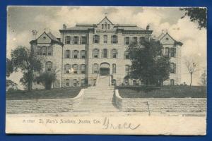 St Mary's Academy Texas 1910s Litho by Rotograph tx