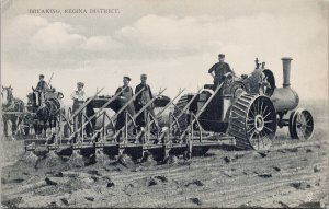 Regina SK District Farmers & Tractor Farm Machinery Unused Tuck Postcard E97