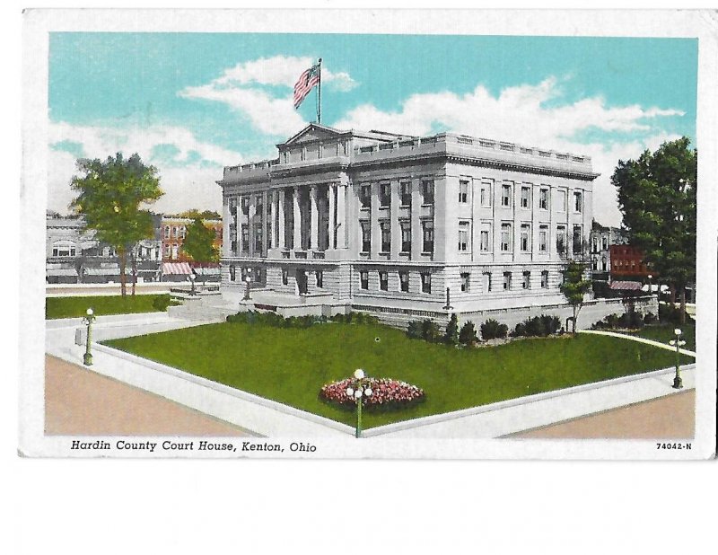 Hardin County Court House, Kenton Ohio Mailed 1947