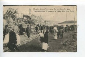 424224 ITALY MESSINA 1908 year earthquake Casa Ainis Vintage postcard