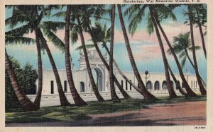 VINTAGE POSTCARD NOTATORIUM AND WAR MEMORIAL AT WAIKIKI TERRITORY OF HAWAII