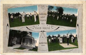 PC GOLF, WABASH GOLF COURSE AND CLUB HOUSE, Vintage Postcard (b45390)