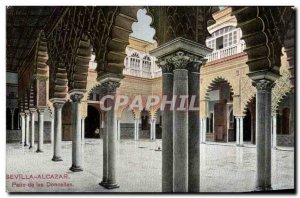 Old Postcard Sevilla Patio Alcazar of the Doncellas