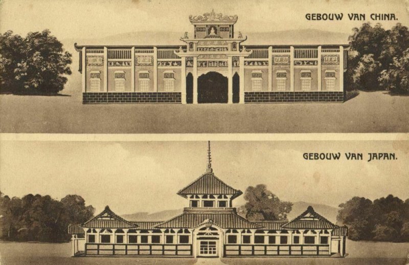 indonesia, JAVA SEMARANG, Colonial Exhibition, China & Japan Building, Expo 1914