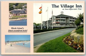 Narragansett Rhode Island 1970s Postcard The Village Inn Hotel