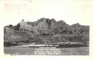 Badlands National Monument South Dakota (from Cedar Pass Lodge)~1950s RPPC